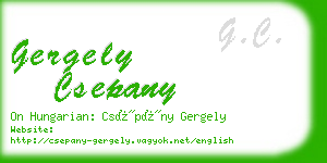 gergely csepany business card
